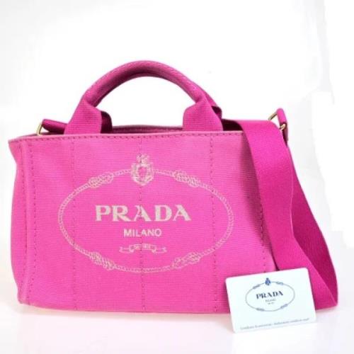 Pre-owned Canvas prada-bags Prada Vintage , Pink , Dames