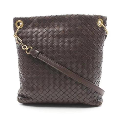 Pre-owned Leather shoulder-bags Bottega Veneta Vintage , Brown , Dames