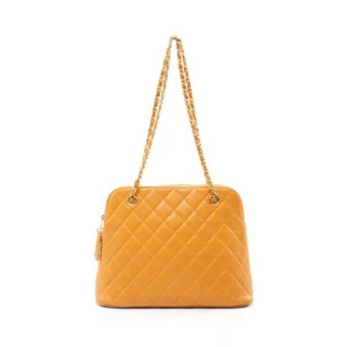 Pre-owned Fabric chanel-bags Chanel Vintage , Orange , Dames