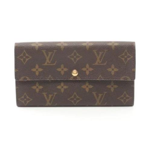 Pre-owned Leather wallets Louis Vuitton Vintage , Brown , Dames