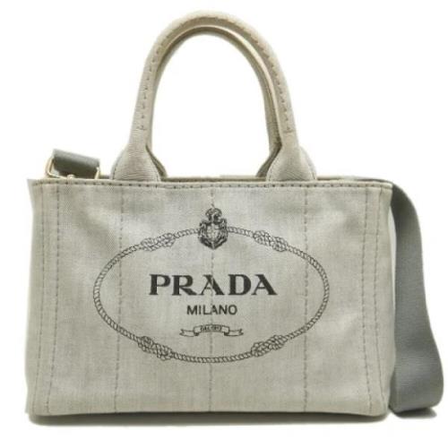 Pre-owned Denim totes Prada Vintage , White , Dames