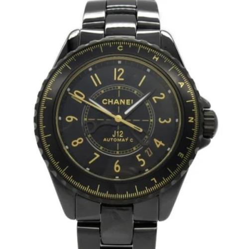 Pre-owned Fabric watches Chanel Vintage , Black , Heren