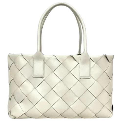 Pre-owned Leather shoulder-bags Bottega Veneta Vintage , White , Dames