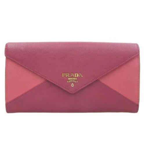 Pre-owned Leather wallets Prada Vintage , Red , Dames