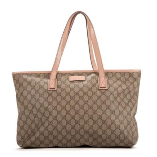 Pre-owned Canvas totes Gucci Vintage , Beige , Dames