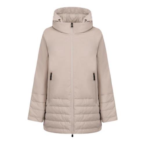 Korte parka van mat polyester People of Shibuya , Beige , Dames