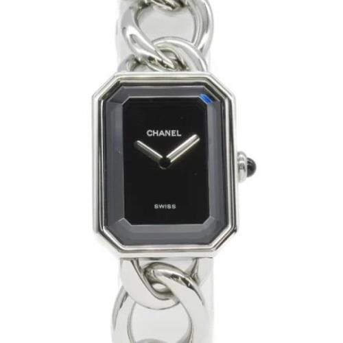 Pre-owned Stainless Steel watches Chanel Vintage , Black , Dames