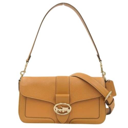 Pre-owned Leather handbags Coach Pre-owned , Orange , Dames