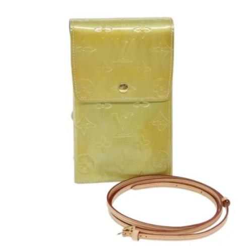 Pre-owned Leather wallets Louis Vuitton Vintage , Yellow , Dames