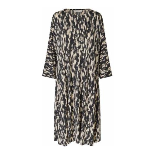 Abstract Print Jurk Zwart Masai , Black , Dames