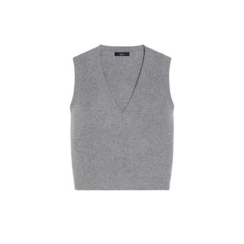 Mouwloos Vest met V-hals Max Mara Weekend , Gray , Dames