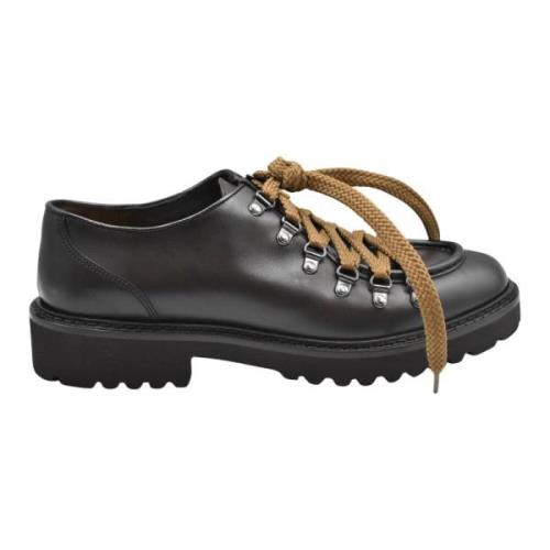 Bruine Veterschoenen Platte Schoenen Doucal's , Brown , Heren