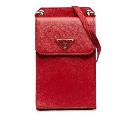 Pre-owned Leather crossbody-bags Prada Vintage , Red , Dames