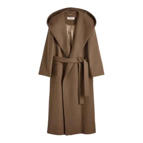 Khaki Hooded Wrap Jas Róhe , Brown , Dames