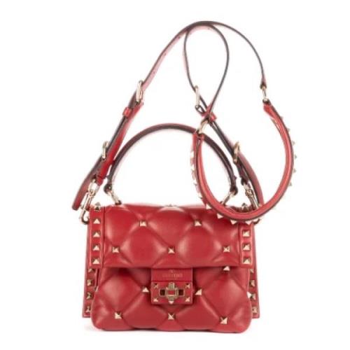 Pre-owned Leather shoulder-bags Valentino Vintage , Red , Dames