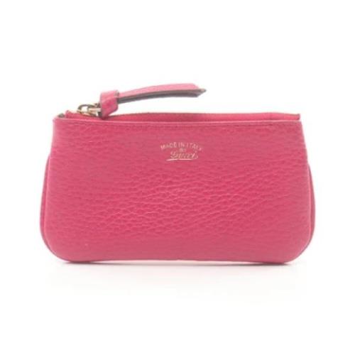 Pre-owned Leather wallets Gucci Vintage , Pink , Dames