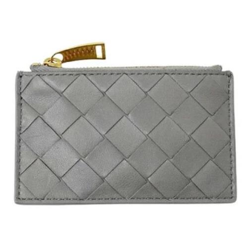 Pre-owned Leather wallets Bottega Veneta Vintage , Gray , Dames