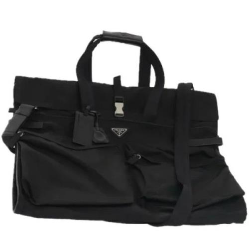 Pre-owned Leather travel-bags Prada Vintage , Black , Dames