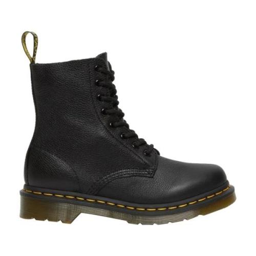 Donna Pascal Leren Enkellaarzen Dr. Martens , Black , Dames