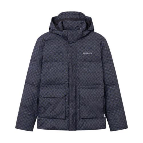 Montreal AOP Puffer Jacket Les Deux , Blue , Heren