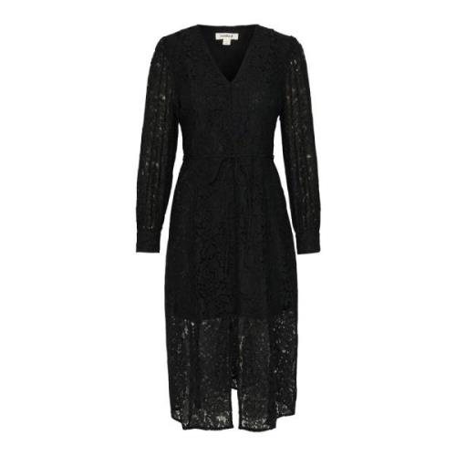 Zwarte Kant Jurk Slhanni Stijl Soaked in Luxury , Black , Dames