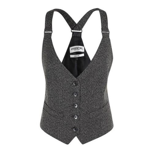 Elegante Vest voor Stijlvolle Look Essentiel Antwerp , Black , Dames