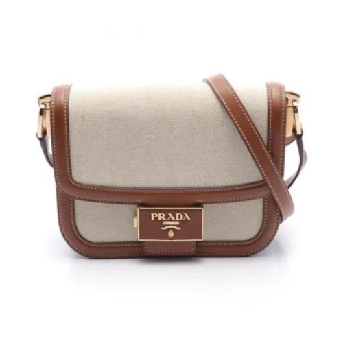 Pre-owned Leather prada-bags Prada Vintage , Beige , Dames