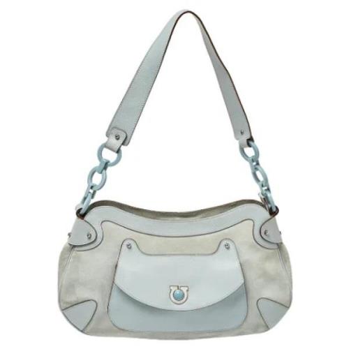 Pre-owned Leather shoulder-bags Salvatore Ferragamo Pre-owned , Gray ,...