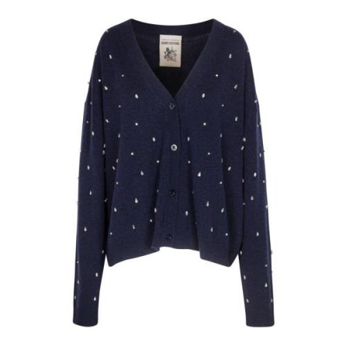 Bell Cardigan in Trendy Stijl Semicouture , Blue , Dames