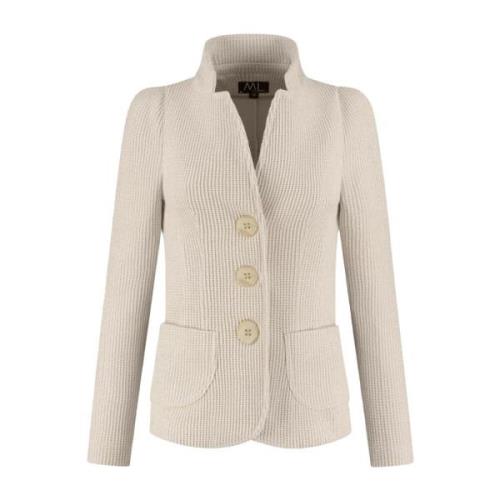 Fluwelen Glitter Blazer ML Collections , Beige , Dames