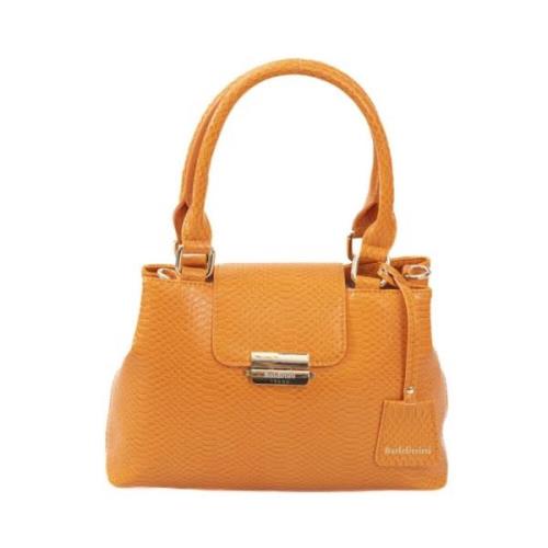 Trendy Crossbody Tas met Clip Sluiting Baldinini , Orange , Dames