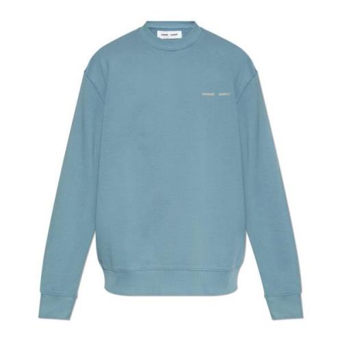 Sweatshirt met logo Norsbro Samsøe Samsøe , Blue , Heren