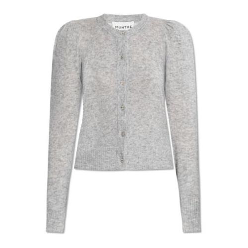 Cardigan met wollen afwerking Munthe , Gray , Dames