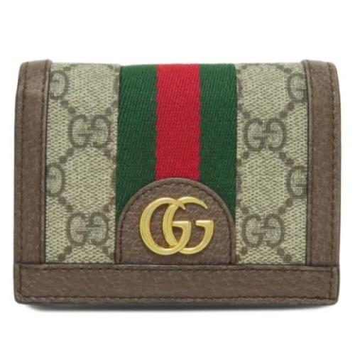 Pre-owned Fabric wallets Gucci Vintage , Brown , Dames