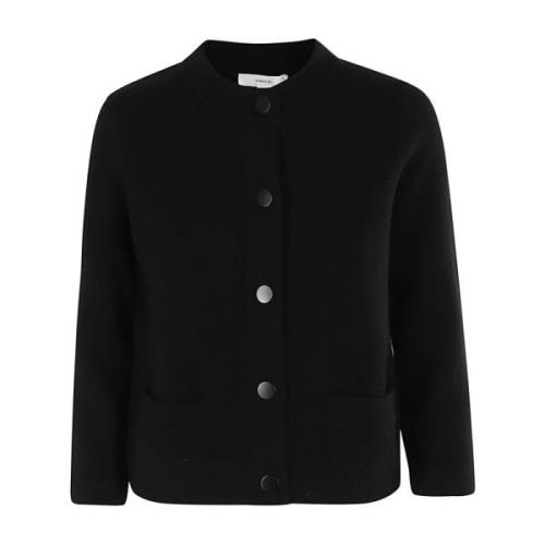 Snap Cardigan Sweater Vince , Black , Dames