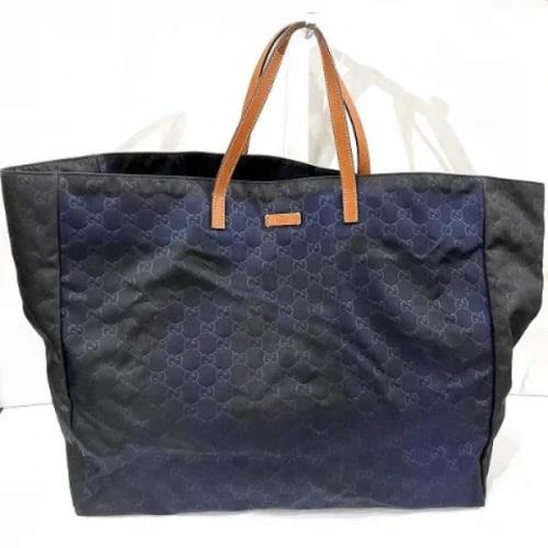 Pre-owned Canvas totes Gucci Vintage , Blue , Dames