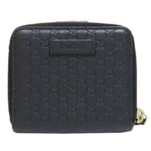 Pre-owned Leather wallets Gucci Vintage , Black , Dames