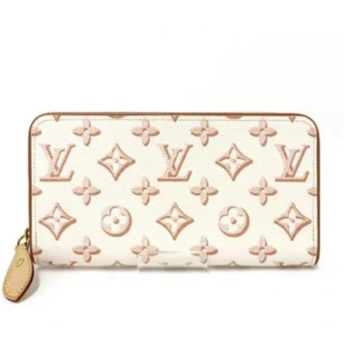 Pre-owned Leather wallets Louis Vuitton Vintage , Beige , Dames