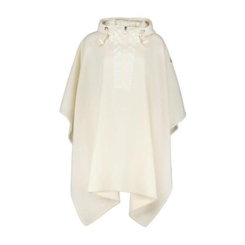 Wollen cape voor vrouwen Moncler , White , Dames