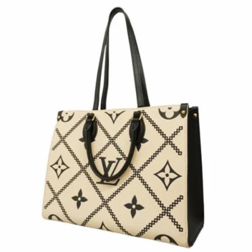 Pre-owned Fabric totes Louis Vuitton Vintage , Beige , Dames