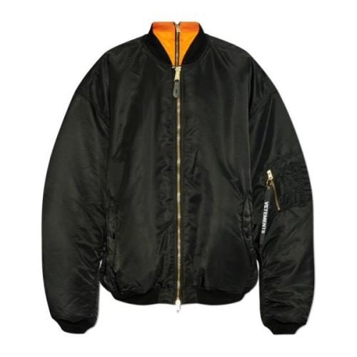 'Bomber' jack Vetements , Black , Heren