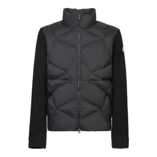 Gewatteerde jas met gebreide mouwen Moncler , Black , Heren