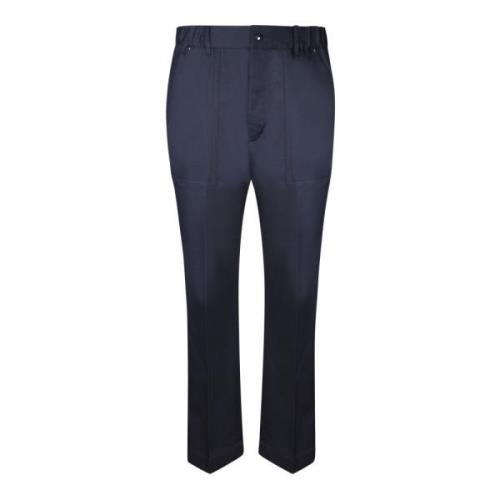 Elastische Taille Chino Broek Moncler , Blue , Heren