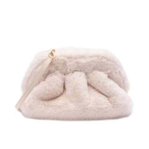 Witte faux-fur schoudertas met magnetische sluiting THEMOIRè , Beige ,...