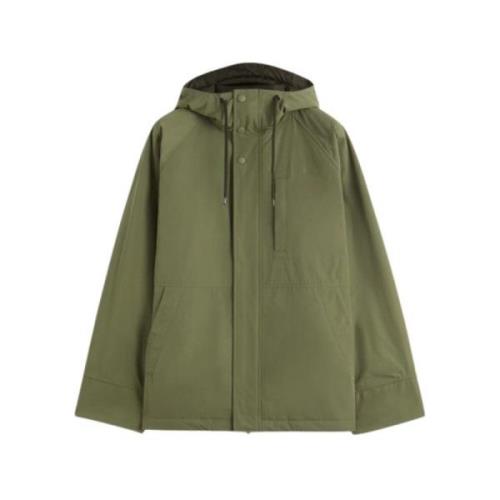 Korte Waterdichte Parka met Capuchon Aspesi , Green , Heren