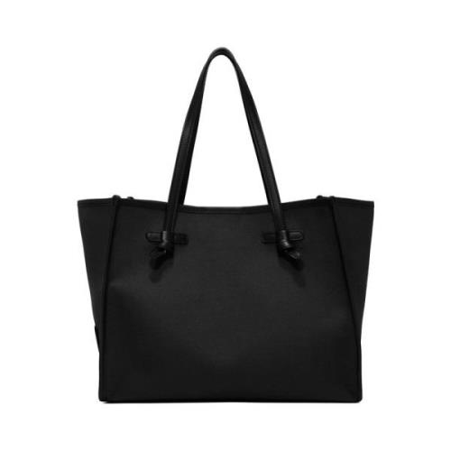 Canvas handtas met leren handvatten Gianni Chiarini , Black , Dames