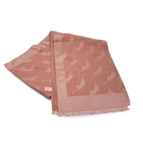 Pre-owned Silk scarves Cartier Vintage , Pink , Dames