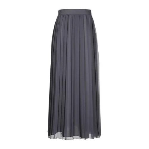 Geplooide Lange Rok Eleventy , Blue , Dames