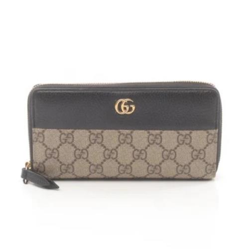 Pre-owned Leather wallets Gucci Vintage , Black , Dames