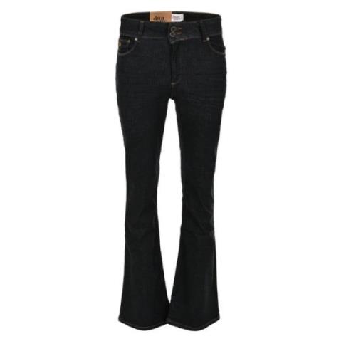 Flare jeans in zachte stretchdenim DNM Pure , Blue , Dames